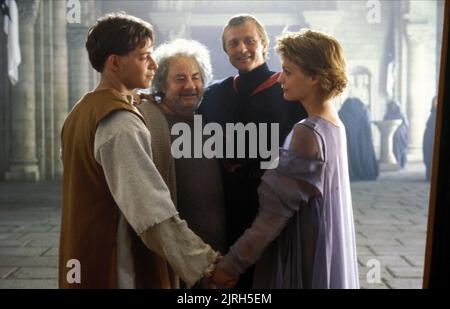 MATTHEW BRODERICK, LEO MCKERN, Rutger Hauer, Michelle Pfeiffer, LADYHAWKE, 1985 Foto Stock