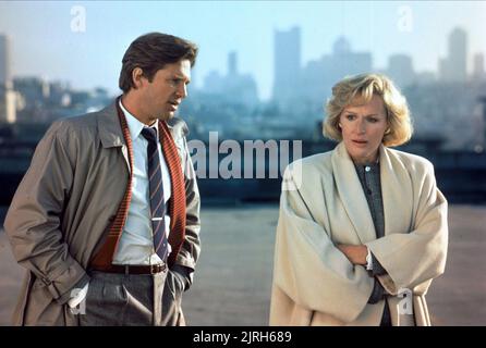 JEFF BRIDGES, Glenn Close, bordo frastagliato, 1985 Foto Stock