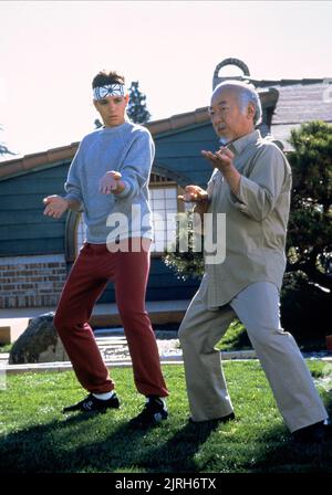 RALPH MACCHIO Pat Morita, The Karate Kid - La leggenda continua la parte III, 1989 Foto Stock