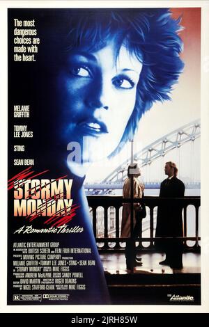 MELANIE GRIFFITH, Tommy Lee Jones, Sting POSTER, STORMY lunedì, 1988 Foto Stock