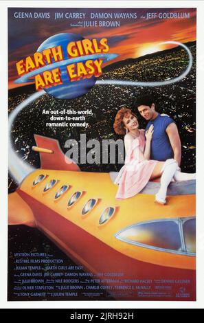 GEENA PAGINA DAVIS, Jeff Goldblum, le ragazze della terra sono facili, 1988 Foto Stock