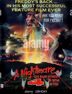 FILM POSTER, UN INCUBO SU ELM STREET 4 : IL MAESTRO DEI SOGNI, 1988 Foto Stock