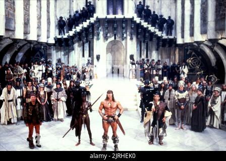 GRACE JONES, Arnold Schwarzenegger, Conan il distruttore, 1984 Foto Stock