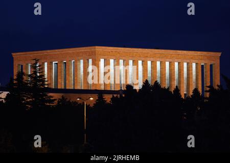 Mausoleo Anitkabir di Mustafa Kemal Ataturk nella città di Ankara, Turkiye Foto Stock