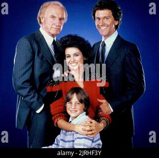 JACK WARDEN, PENNY PEYSER, ROBBY KIGER, John RUBINSTEIN, Crazy come una volpe, 1984 Foto Stock