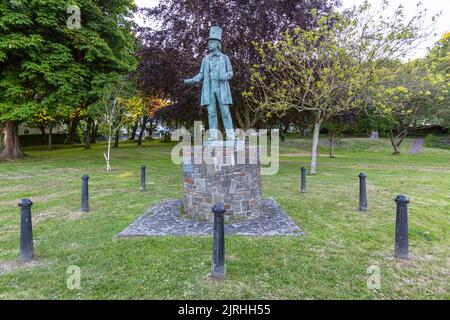 Statua del Regno di Isambard Brunel, Neyland, Pembrokeshire, Galles, Regno Unito Foto Stock