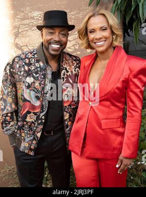 Joseph Garratt e Heather Hayslett partecipano alla proiezione di Beast’ UK Special Screening, Hackney Playhouse, Londra UK il 24th agosto 2022. Foto di Gary Mitchell Foto Stock