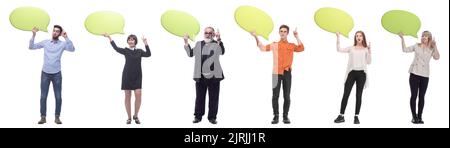 gruppo di persone di successo business con commenti Foto Stock