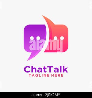 Design creativo del logo della chat Illustrazione Vettoriale