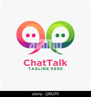 Design creativo del logo della chat Illustrazione Vettoriale