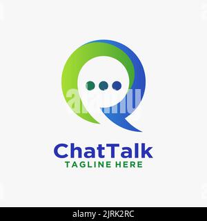 Design creativo del logo della chat Illustrazione Vettoriale