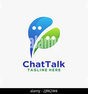 Design creativo del logo della chat Illustrazione Vettoriale