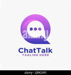 Design creativo del logo della chat Illustrazione Vettoriale