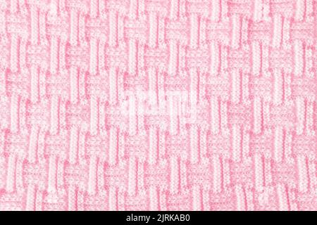 Tessuto di lana di colore rosa tenue. Abstact sfondo tessile. Vista dall'alto. Foto Stock