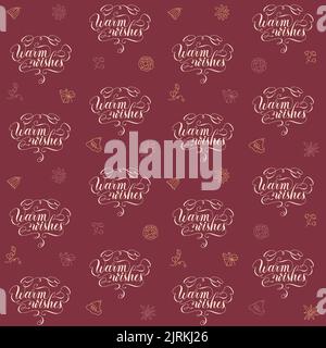 Caldo desiderio modello di scrittura a mano. Calligrafia scritta a mano, illustrazione vettoriale. Illustrazione Vettoriale