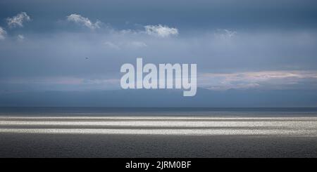 Ault Onival, le phare, la plage, Foto Stock