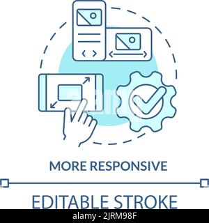 Icona del concetto turchese più reattiva Illustrazione Vettoriale