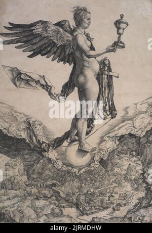 Nemesis (la Grande Fortuna)., circa 1502, Norimberga, di Albrecht Dürer. Dono di Sir John Ilott, 1952. Foto Stock