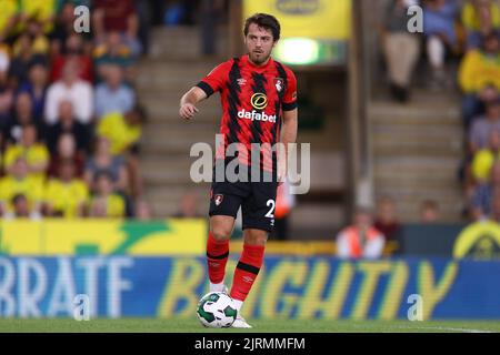 Ben Pearson di AFC Bournemouth - Norwich City / AFC Bournemouth, Carabao Cup, Carrow Road, Norwich, Regno Unito - 23rd agosto 2022 solo per uso editoriale - si applicano le restrizioni DataCo Foto Stock