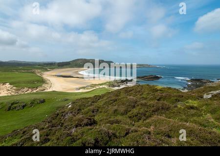 Kiloran Bay e spiaggia, Isola di Colonsay, Scozia, Regno Unito Foto Stock