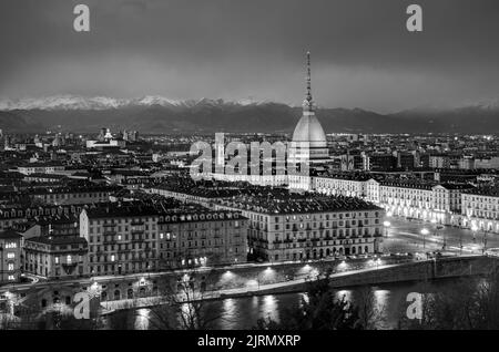 Torino con la Mole Antonelliana Foto Stock