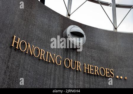 STILLWATER, Minnesota, USA - 24 AGOSTO 2022: Stillwater Minnesota Veterans Memorial. Foto Stock