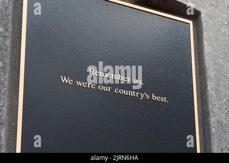 STILLWATER, Minnesota, USA - 24 AGOSTO 2022: Stillwater Minnesota Veterans Memorial. Foto Stock