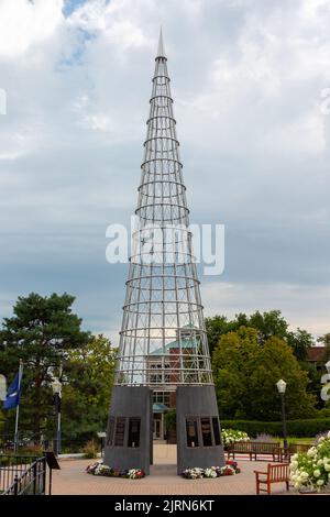 STILLWATER, Minnesota, USA - 24 AGOSTO 2022: Stillwater Minnesota Veterans Memorial. Foto Stock