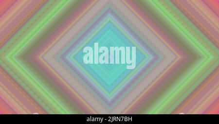 pattern digitale astratto a gradiente in rombo frattale nei colori blu, verde e rosa Foto Stock
