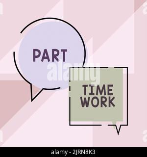 Scrittura visualizzazione testo lavoro part-time. Foto concettuale Un lavoro che non è permanente, ma in grado di eseguire un messaggio ben importante scritto su pezzo di Foto Stock