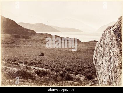 Lago Wanaka, 1870-1880s, Wanaka, Lago, di Burton Brothers. Foto Stock