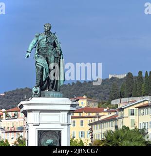 Statua di Andre Massena, maresciallo di Francia a Nizza Foto Stock