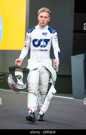 LAWSON Liam (nzl), pilota di riserva Scuderia AlphaTauri, ritratto durante la Formula 1 Rolex Gran Premio del Belgio 2022, 14th° round del Campionato del mondo FIA di Formula uno 2022 dal 26 al 28 agosto 2022 sul circuito di Spa-Francorchamps, a Francorchamps, Belgio - Foto: Florent Gooden / DPPI/DPPI/LiveMedia Foto Stock