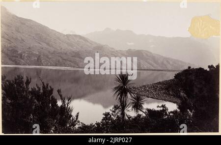 Lago Wanaka, 1870-1880s, Wanaka, Lago, di Burton Brothers. Foto Stock