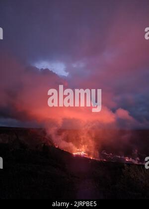 Incredibile eruzione del vulcano Kilauea Big Island Hawaii Foto Stock