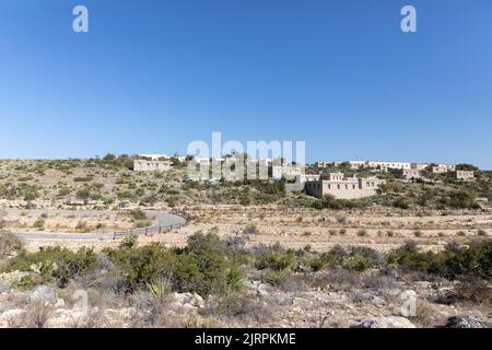 Vista sul parco nazionale delle Carlsbad Caverns nel New Mexico Foto Stock