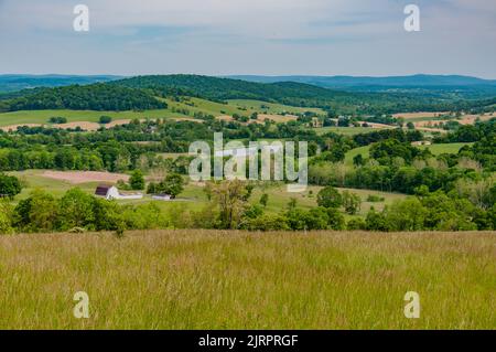 Vista dallo Sky Meadows state Park, Virginia, Stati Uniti, Delaplane, Virginia Foto Stock