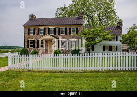 Historic Stone House, Sky Meadows state Park, Virginia, Stati Uniti, Delaplane, Virginia Foto Stock