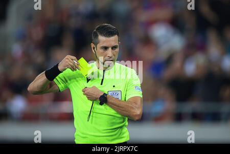 25 agosto 2022, Ungheria, Székesfehérvár, qualificazione della UEFA Europa Conference League, mol Fehervar FC - FC Köln, 4th° turno, Ali Palabiyik (TUR) Foto Stock