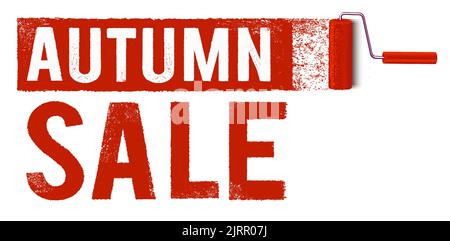 Verniciatura a rullo - Vendita autunnale Illustrazione Vettoriale