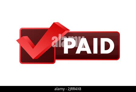 Vintage pagato, grande design per qualsiasi scopo. Illustrazione di stock vettoriale. Illustrazione Vettoriale