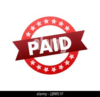 Vintage pagato, grande design per qualsiasi scopo. Illustrazione di stock vettoriale. Illustrazione Vettoriale