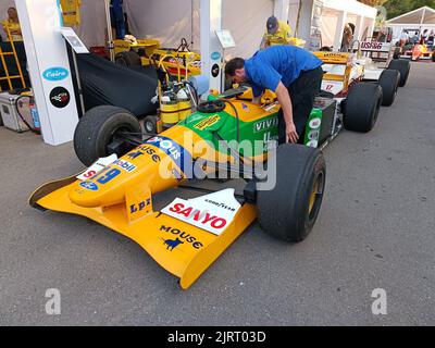 Francorchamps Spa, Belgio. 26th ago, 2022. Benetton B192 F1 - Michael Schumacher prima vittoria nel F1 al GP del Belgio 1992 durante LA FORMULA 1 ROLEX GRAN PREMIO DEL BELGIO 2022 PROVE LIBERE, Campionato di Formula 1 in Francorchamps - SPA, Belgio, Agosto 26 2022 Credit: Independent Photo Agency/Alamy Live News Foto Stock