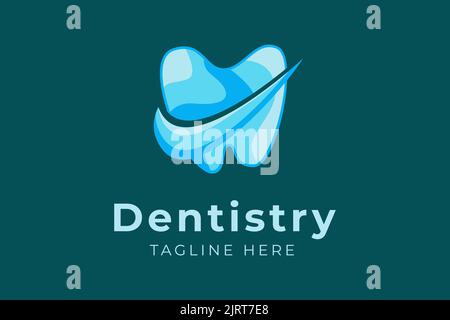 Un logo di un dente - grande per clinica odontoiatria Illustrazione Vettoriale