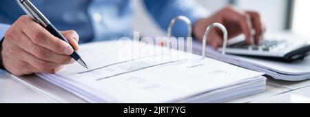 Contabilità fiscale contabilità pubblica e bilancio Foto Stock