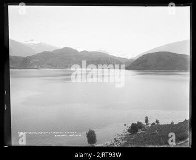 Monte aspirante (9.975 piedi) Glendhu, Lago Wanaka, Nuova Zelanda, di Muir & Moodie. Foto Stock