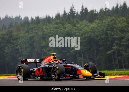 02 DARUVALA Jehan (IND), Prema Racing, Dallara F2, azione in occasione del 11th° round del Campionato FIA di Formula 2 2022, dal 26 al 28 agosto 2022 sul circuito di Spa-Francorchamps, a Francorchamps, Belgio - Foto Julien Delfosse/DPPI Foto Stock