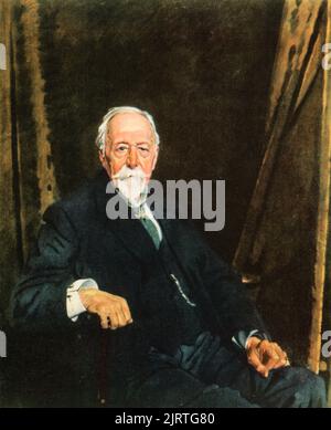 Sir Clifford Allbutt, c1920. Di Sir William Orpen (1878-1931). Sir Thomas Clifford Allbutt (1836-1925), medico inglese, commissario per la lunazione in Inghilterra e Galles 1889-1892, presidente della British Medical Association 1920 e inventore del termometro clinico. Foto Stock