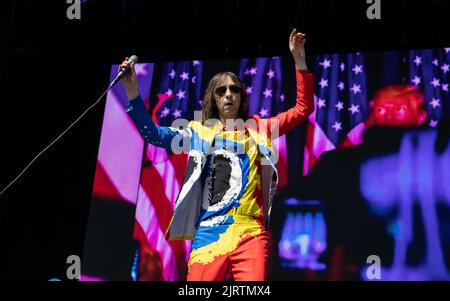 Primal Scream apertura vittorioso Festival 2022. Southsea comune. 26 agosto 2022. Credit: Alamy Live News/Charlie Raven Foto Stock