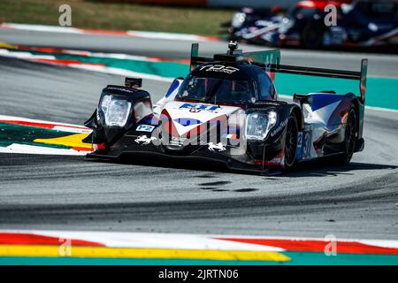Barcellona, Spagna. 26th ago, 2022. 31 BECHE Mathias (swi), CIMADOMO Philippe (fra), VAN DER HELM Tijmen (nld), TDS Racing x Vaillante, Oreca 07 - Gibson, in azione durante la 4 ore di Barcellona 2022, 4th° round della 2022 European le Mans Series sul circuito di Barcellona-Catalunya dal 26 al 28 agosto, a Barcellona, Spagna - Foto Xavi Bonilla / DPPI Credit: DPPI Media/Alamy Live News Foto Stock
